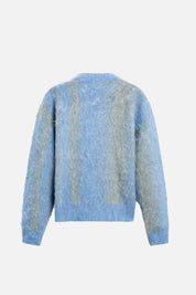 Jacquard Sweater Abstract Blue